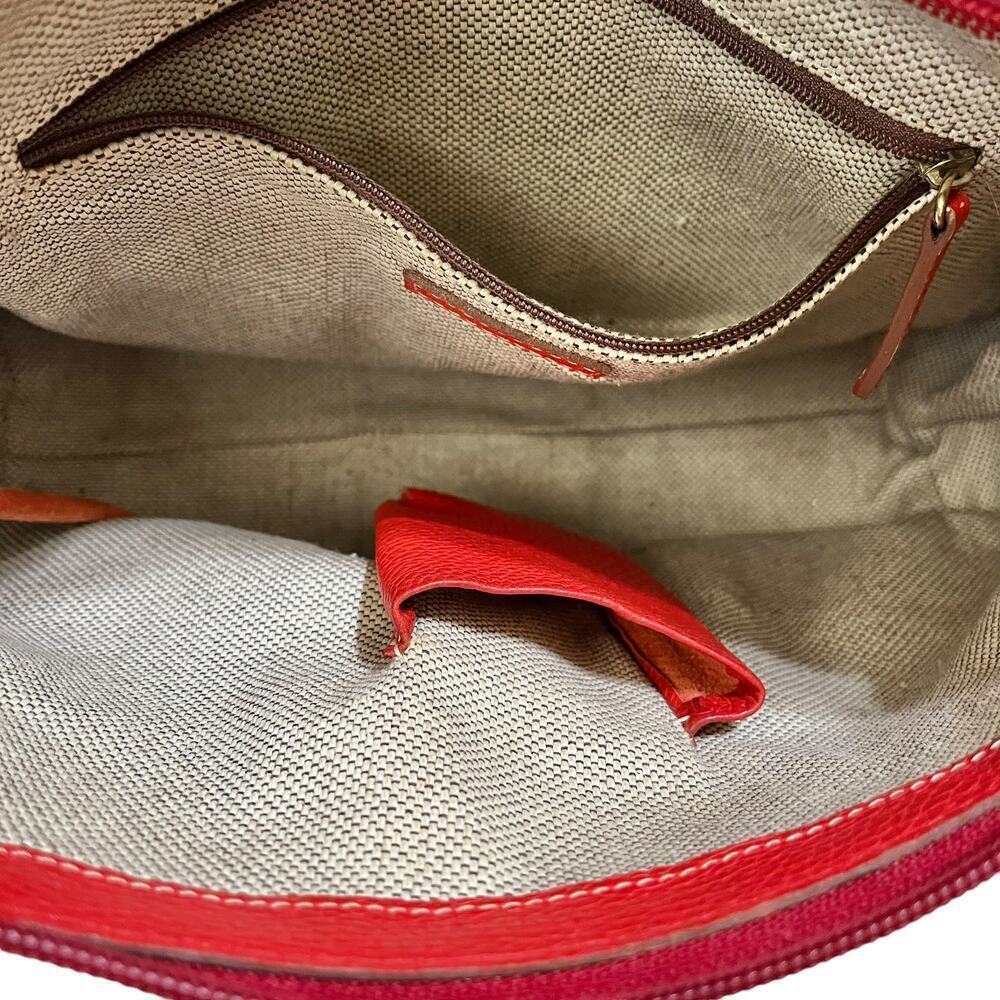 Dooney & Bourke Red Large Slouch French Leather Shoulder Bag Purse #RU776 - Picture 8 of 13